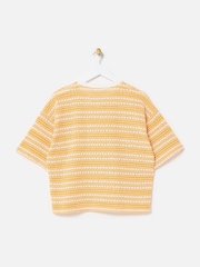 Oliver Bonas Striped Crochet T-Shirt - Imagem 4 de 7