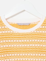Oliver Bonas Striped Crochet T-Shirt - Imagem 5 de 7
