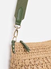 Oliver Bonas Brown Large Paddie Straw Weave Cross-Body Bag - Image 5 of 7