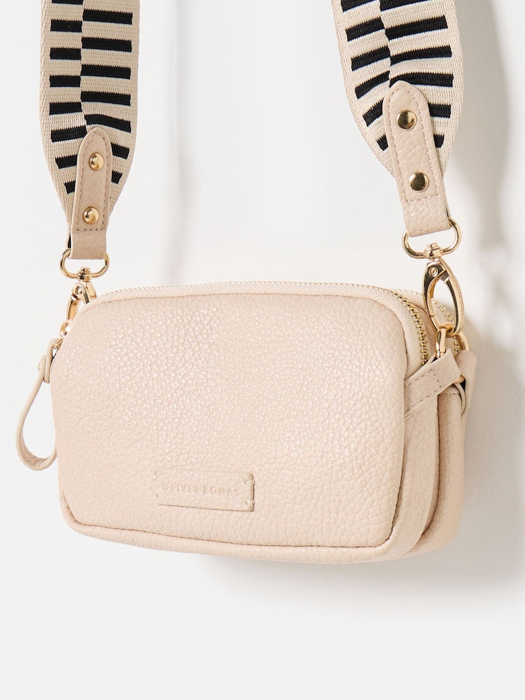 Oliver Bonas Cream Naha Cross-Body Bag - Image 1 of 6