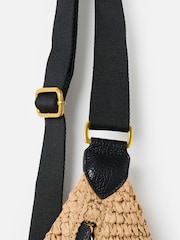 Oliver Bonas Brown Brooke Straw Weave Belt Bag - Image 5 of 8