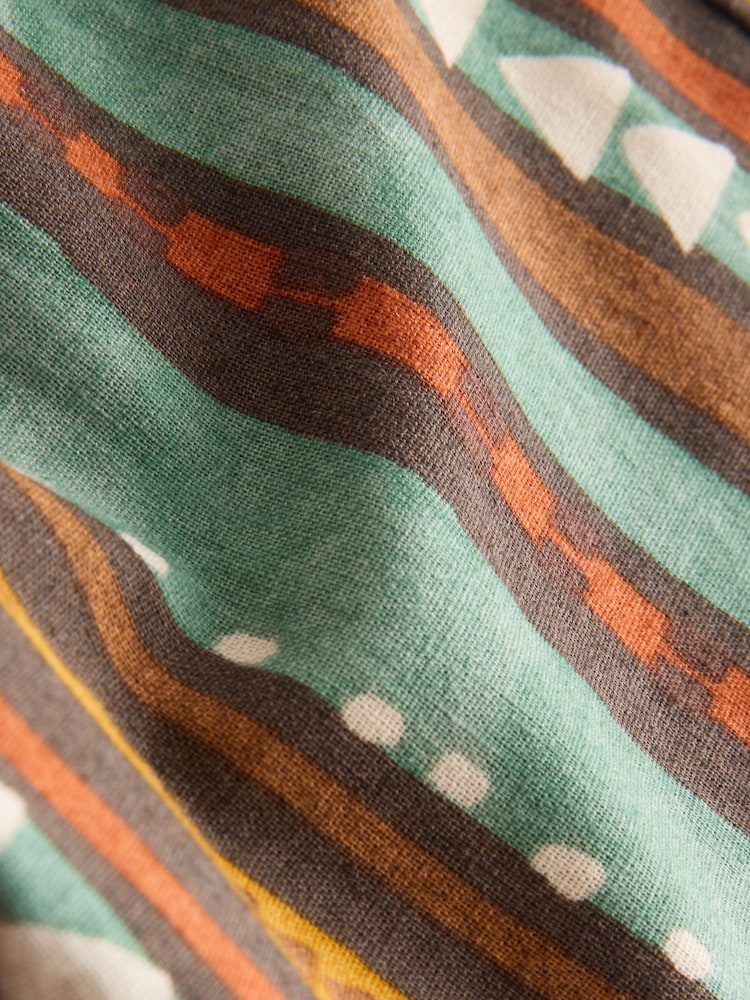 Multi Print Wide Fit Linen Blend Pull on Trousers (3mths-7yrs) - Image 1 of 8 Multi Print Wide Fit Linen Blend Pull on Trousers (3mths-7yrs) - Image 1 of 8