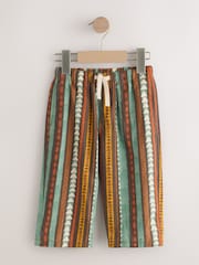 Multi Print Wide Fit Linen Blend Pull on Trousers (3mths-7yrs) - Image 6 of 8