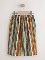 Multi Print Wide Fit Linen Blend Pull on Trousers (3mths-7yrs) - Image 7 of 8