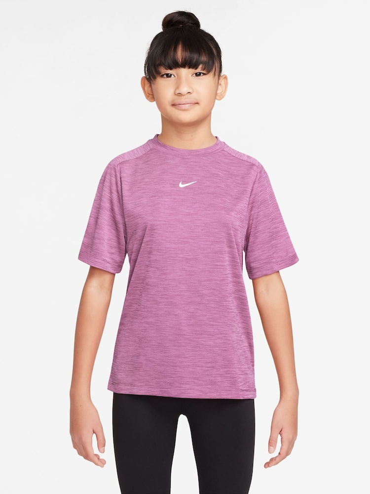 Nike Magenta Pink Dri-FIT Short Sleeve T-Shirt - Image 1 of 3