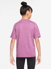 Nike Magenta Pink Dri-FIT Short Sleeve T-Shirt - Image 2 of 3