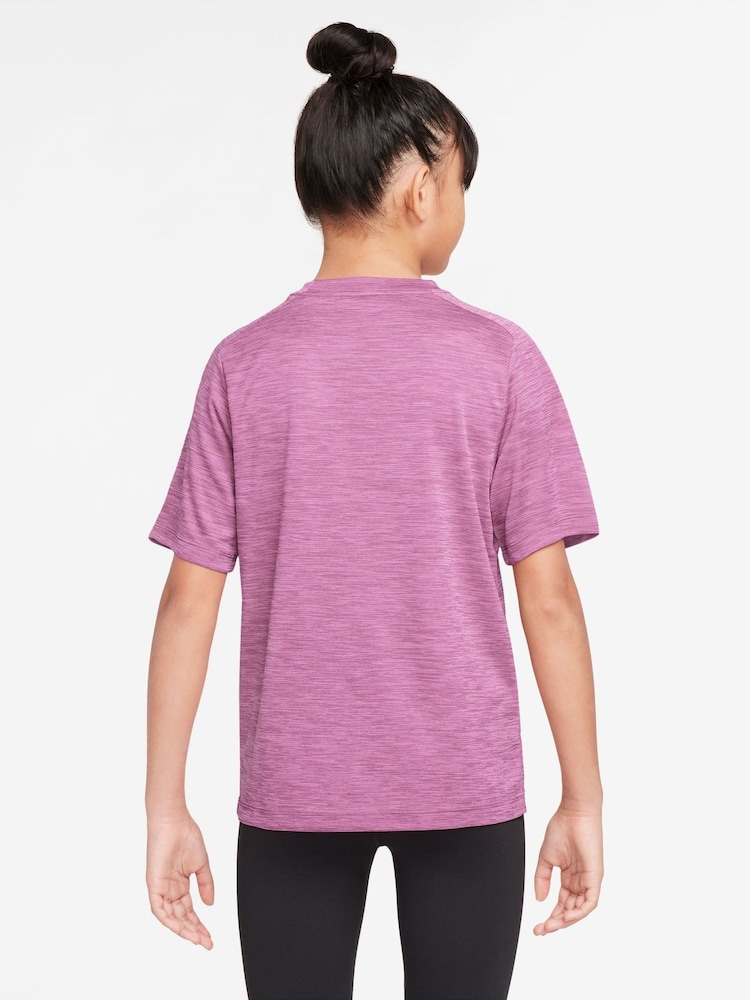 Nike Magenta Pink Dri-FIT Short Sleeve T-Shirt - Image 2 of 3