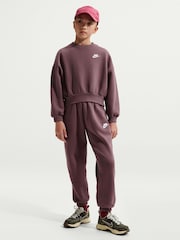 Nike Tattoo Brown Club Fleece Boxy Crew Neck Sweatshirt - Image 1 of 5