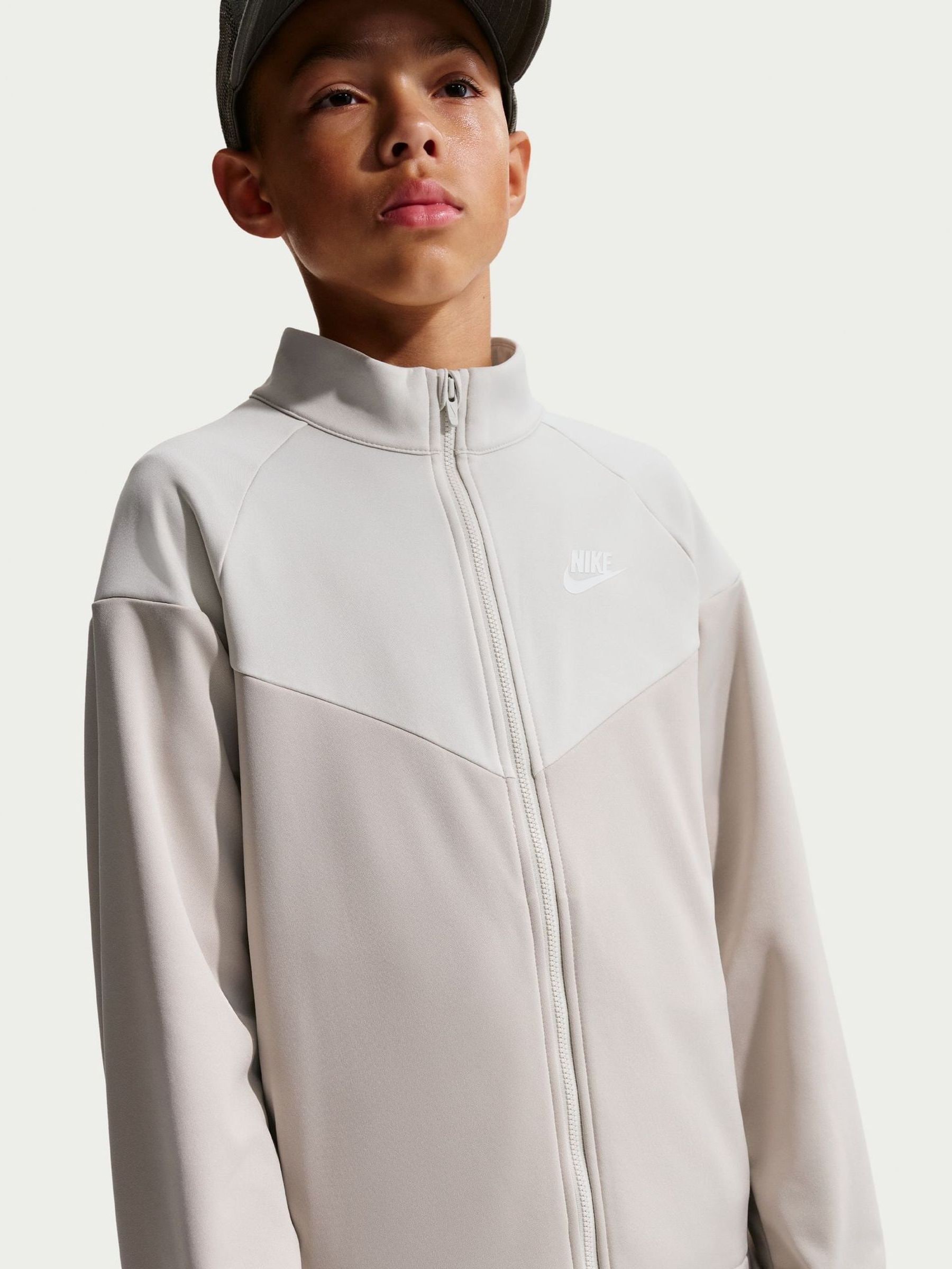 nike metallic swoosh tracksuit neutral