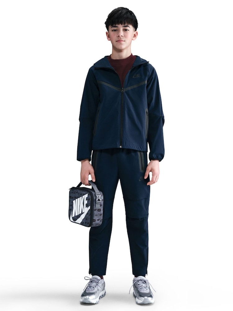 Nike Blue Tech Woven Jacket - Image 1 of 5 Nike Blue Tech Woven Jacket - Image 1 of 5