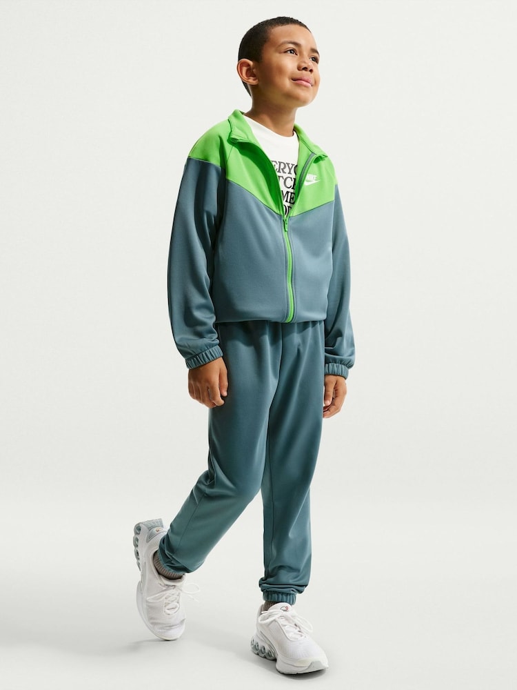 Nike Mineral Slate Dri-Fit Poly Zip Through Tracksuit - Image 1 of 5 Nike Mineral Slate Dri-Fit Poly Zip Through Tracksuit - Image 1 of 5