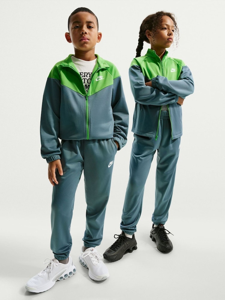 Nike Mineral Slate Dri-Fit Poly Zip Through Tracksuit - Image 2 of 5 Nike Mineral Slate Dri-Fit Poly Zip Through Tracksuit - Image 2 of 5