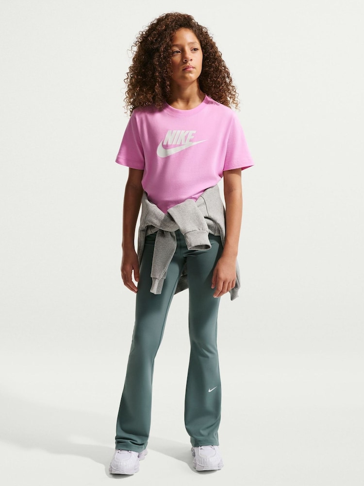 Nike Magenta Pink Cropped T-Shirt - Image 1 of 5 Nike Magenta Pink Cropped T-Shirt - Image 1 of 5