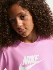 Nike Magenta Pink Cropped T-Shirt - Image 5 of 5