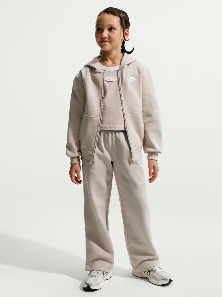 Nike Neutral Club Fleece Zip Through Hoodie - Image 1 of 5 Nike Neutral Club Fleece Zip Through Hoodie - Image 1 of 5