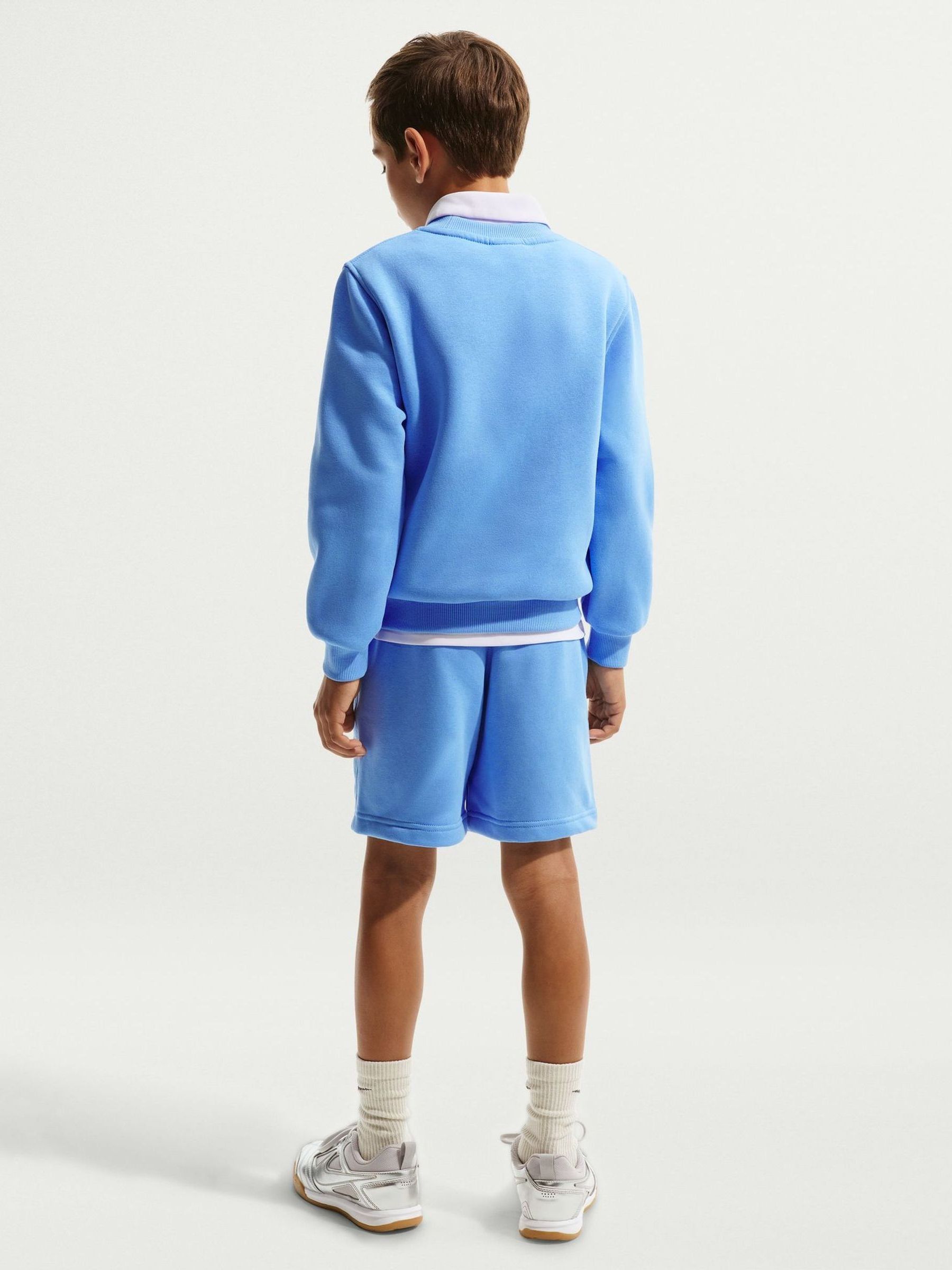 blue nike shorts fleece