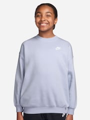 Nike Ghost Blue Oversized Club Fleece Sweatshirt - Image 1 of 3