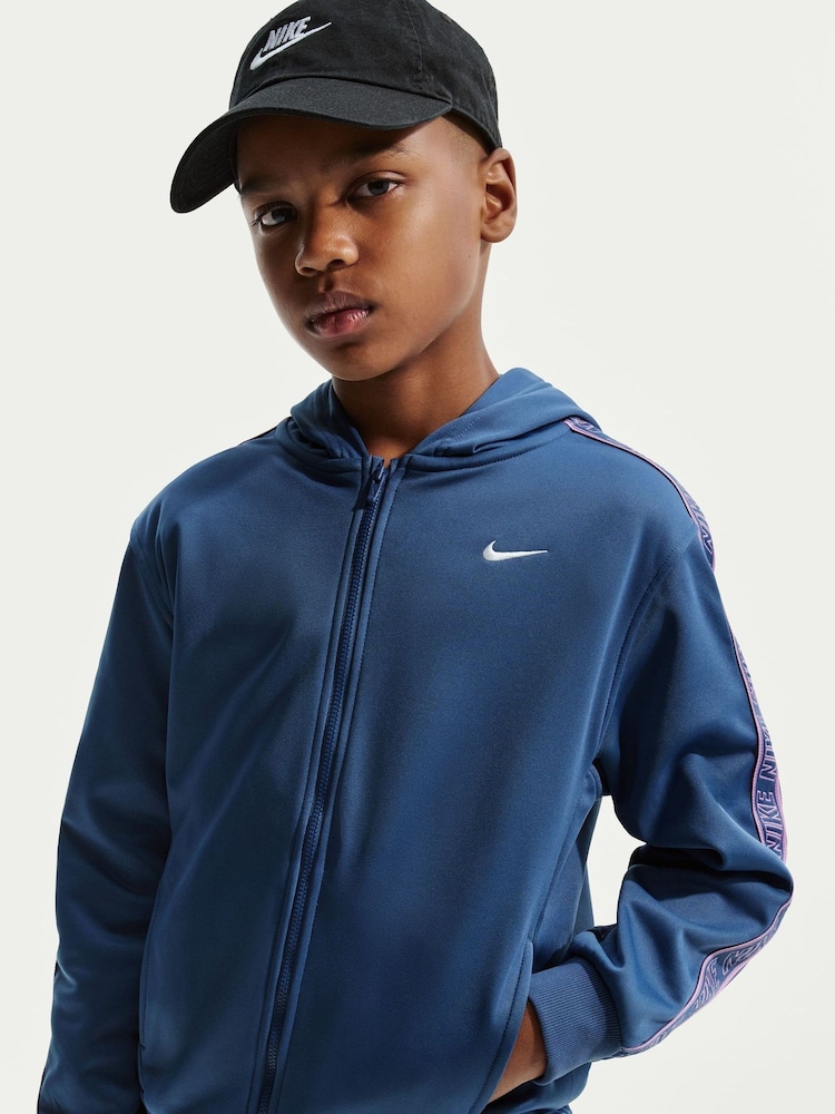 Nike Mystic Navy Sportswear Club Dri-FIT Full-Zip Knit Hoodie - Image 5 of 5