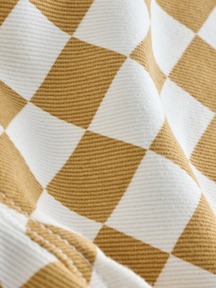 Yellow/White Checkerboard Pull On Wide Trousers (3mths-7yrs) - Image 8 of 8 Yellow/White Checkerboard Pull On Wide Trousers (3mths-7yrs) - Image 8 of 8