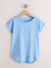 Purple/Blue/Butter Yellow/Pink/White Cap Sleeve T-Shirts 5 Pack - Image 9 of 13