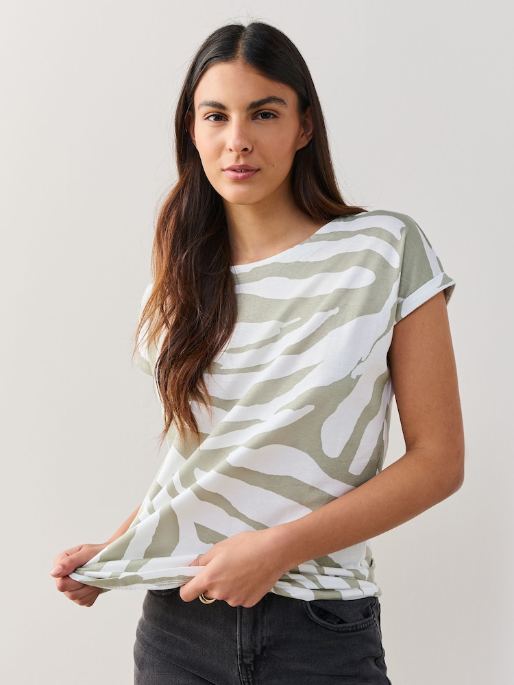 Animal Cap Sleeve T-Shirt - Image 1 of 7 Animal Cap Sleeve T-Shirt - Image 1 of 7