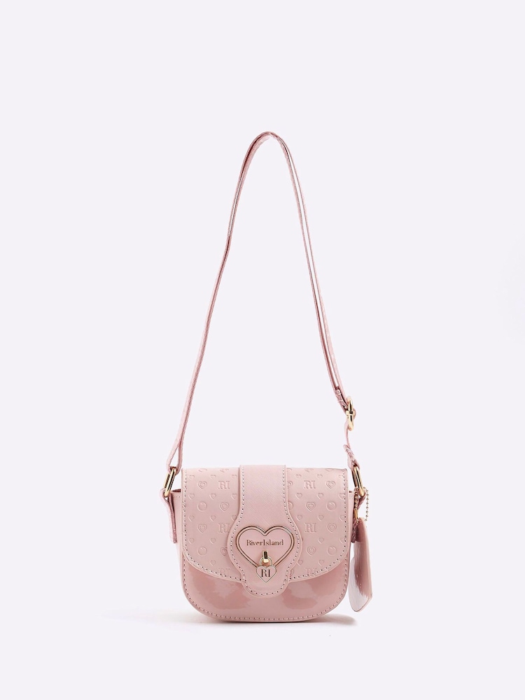River Island Girls Monogram Heartlock Bag - صورة 1 من 5 River Island Girls Monogram Heartlock Bag - صورة 1 من 5