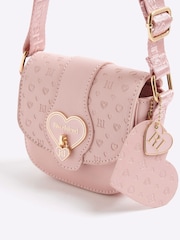 River Island Girls Monogram Heartlock Bag - صورة 4 من 5