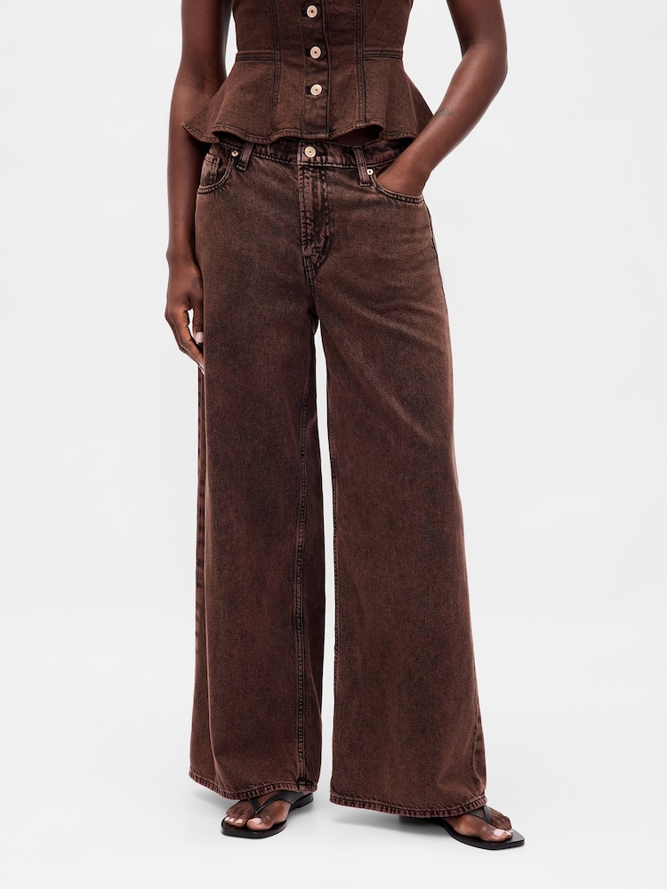 Gap Brown Mid Waisted Ultra Soft Baggy Jeans - Image 1 of 6