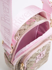 River Island Brown Girls Graffiti Monogram Festival Bag - Image 5 of 6
