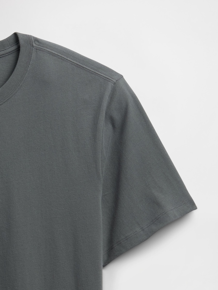 Gap Grey Everyday Soft Crew Neck T-Shirt - Image 5 of 5