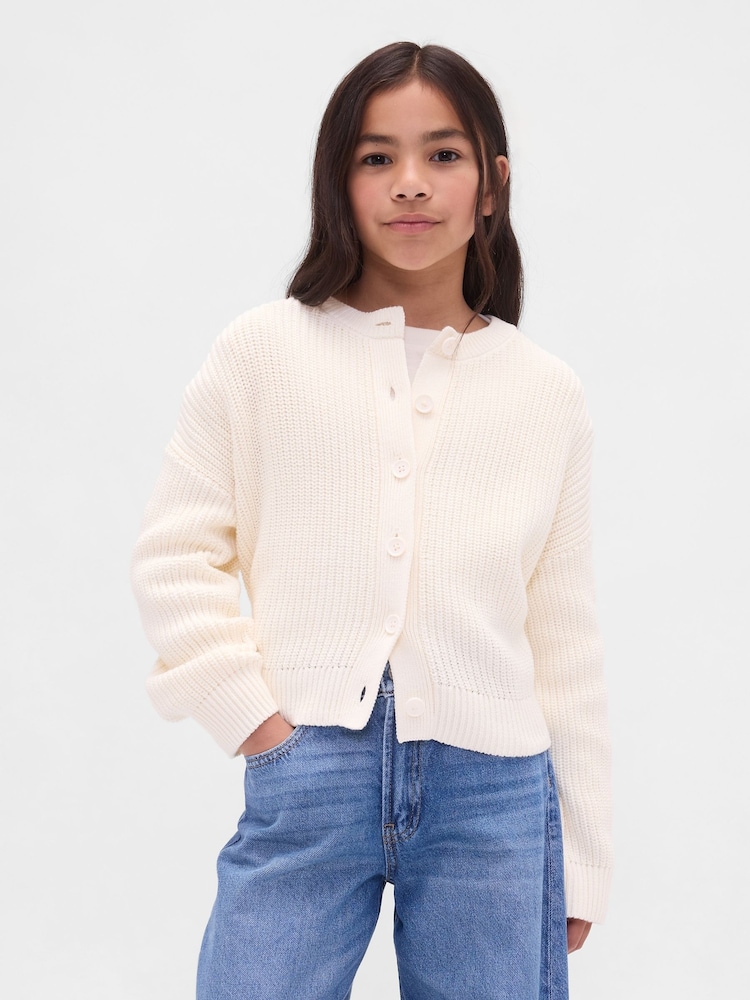Gap White Oversized Cardigan (4-13yrs) (4-13yrs) - Image 1 of 5