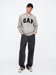 Gap Grey Logo Zip Hoodie - Image 3 of 4