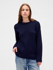 Gap Navy Blue Oversized Sweatshirt - Image 1 of 4