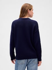 Gap Navy Blue Oversized Sweatshirt - Image 2 of 4