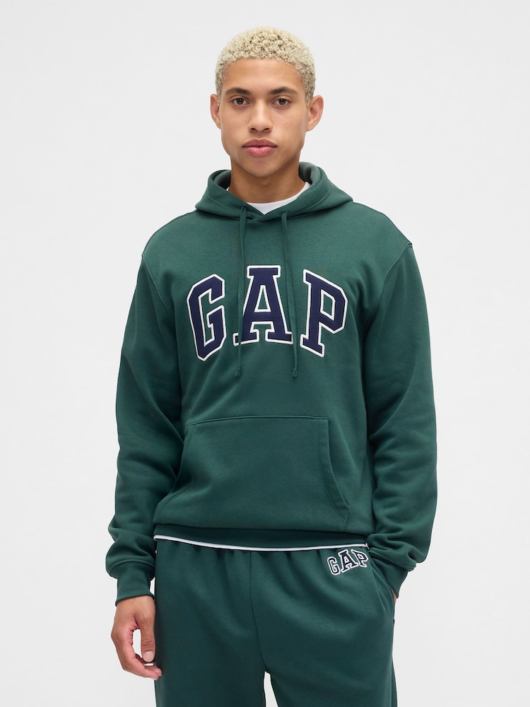 Gap Green Relaxed Logo Hoodie - Image 1 of 4 Gap Green Relaxed Logo Hoodie - Image 1 of 4