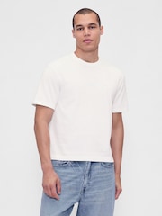 Blanco - Gap Heavyweight Crop Graphic T-Shirt - Imagen 1 de 4