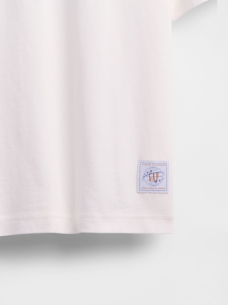 Blanco - Gap Heavyweight Crop Graphic T-Shirt - Imagen 4 de 4