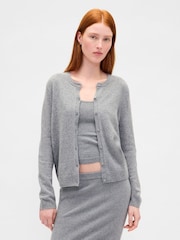 Gap Light Grey CashSoft Crop Cardigan - Image 1 of 4