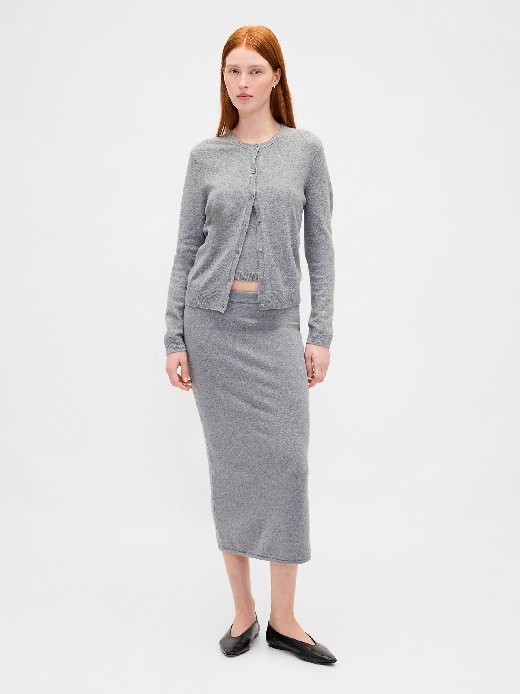 Buy Gap Light Grey CashSoft Crew Neck Cardigan from the Next UK