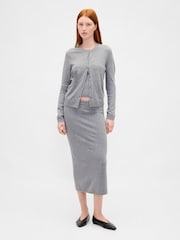 Gap Light Grey CashSoft Crop Cardigan - Image 3 of 4