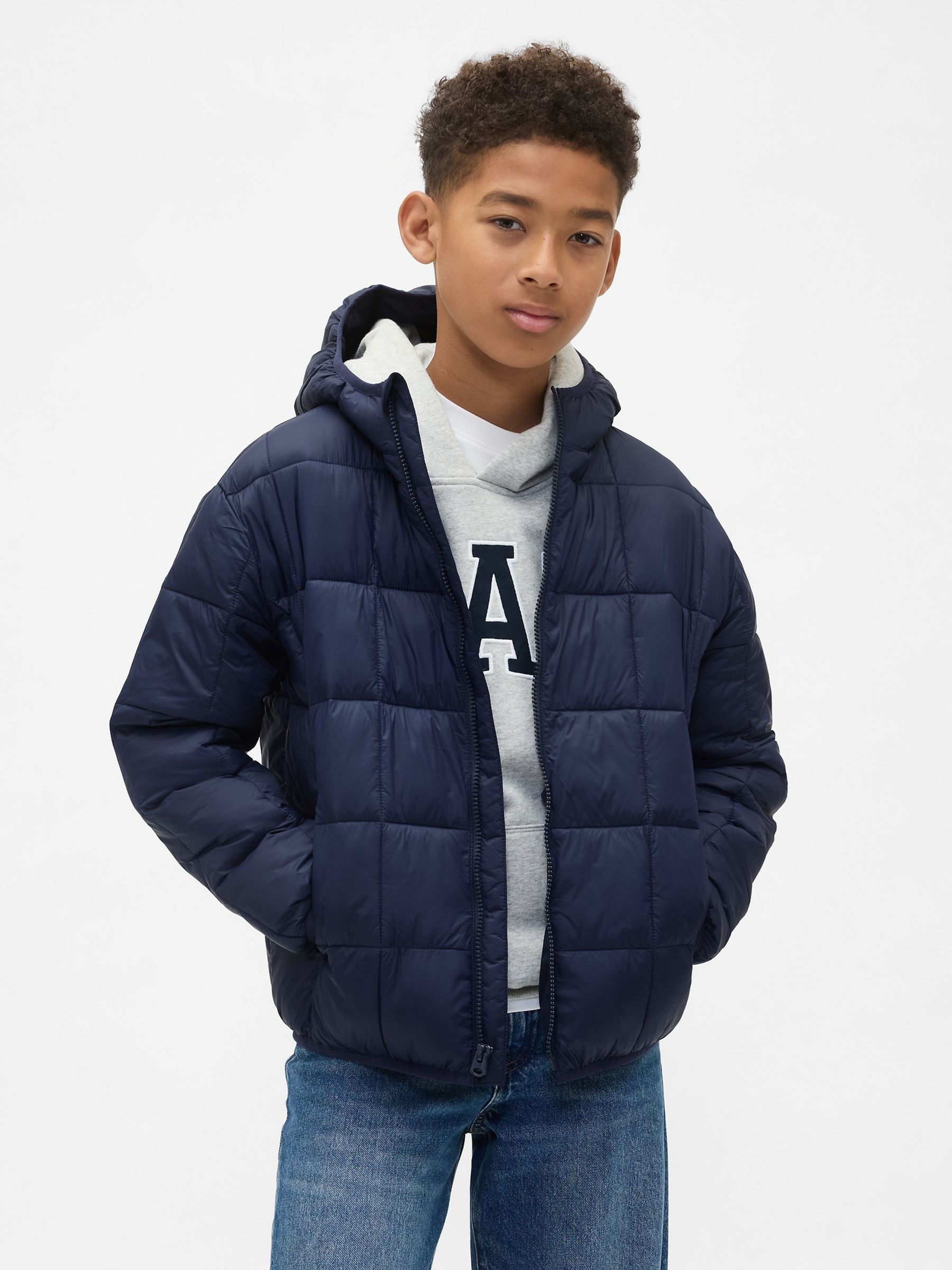 Buy Gap Navy Blue Lightweight Puffer Jacket (4-13yrs) from Next USA