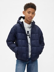 Gap Navy Blue Lightweight Puffer Jacket (4-13yrs) (4-13yrs) - Image 1 of 5