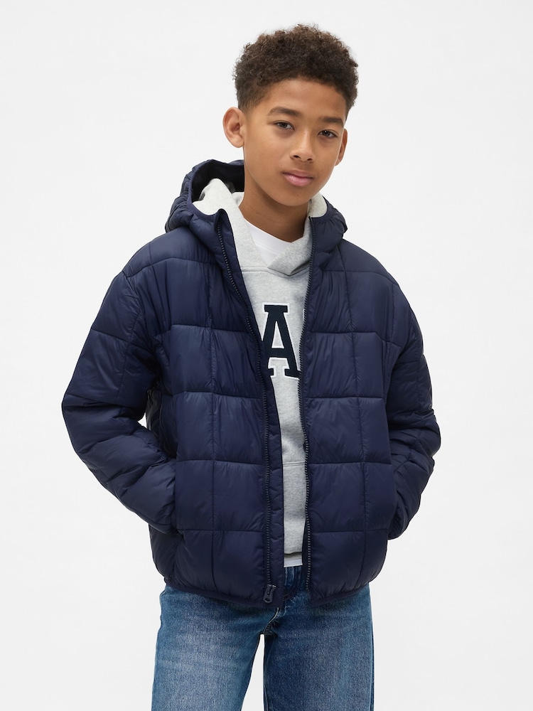 Gap Navy Blue Lightweight Puffer Jacket (4-13yrs) (4-13yrs) - Image 1 of 5