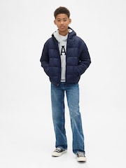 Gap Navy Blue Lightweight Puffer Jacket (4-13yrs) (4-13yrs) - Image 3 of 5