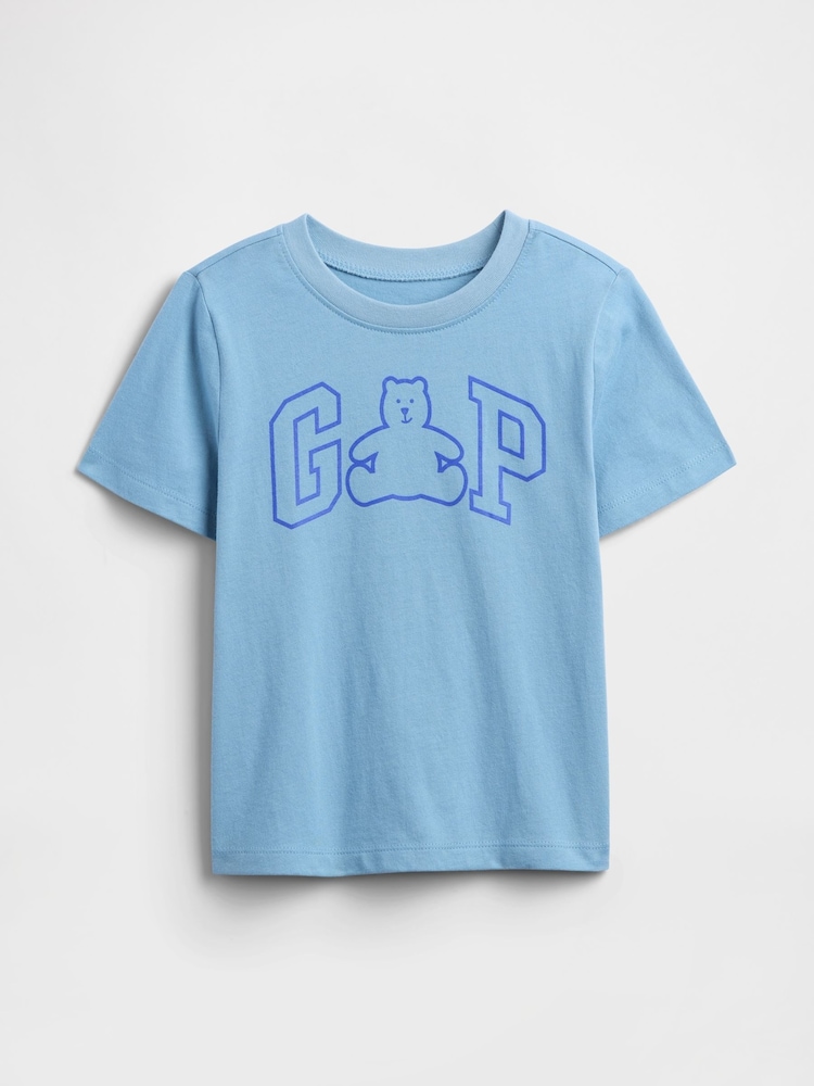 Gap Blue Logo Crew Neck Short Sleeve T-Shirt (6mths-5yrs) (6mths-5yrs) - Image 1 of 3 Gap Blue Logo Crew Neck Short Sleeve T-Shirt (6mths-5yrs) (6mths-5yrs) - Image 1 of 3