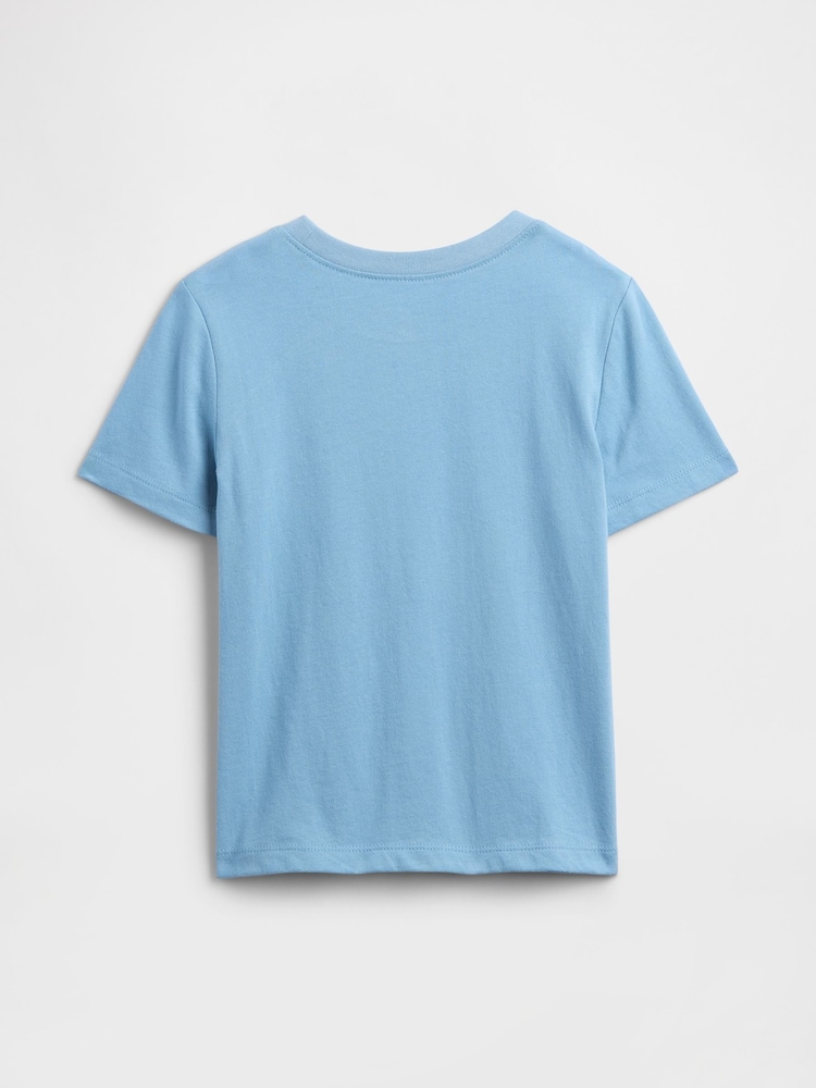 Gap Blue Logo Crew Neck Short Sleeve T-Shirt (6mths-5yrs) (6mths-5yrs) - Image 2 of 3 Gap Blue Logo Crew Neck Short Sleeve T-Shirt (6mths-5yrs) (6mths-5yrs) - Image 2 of 3