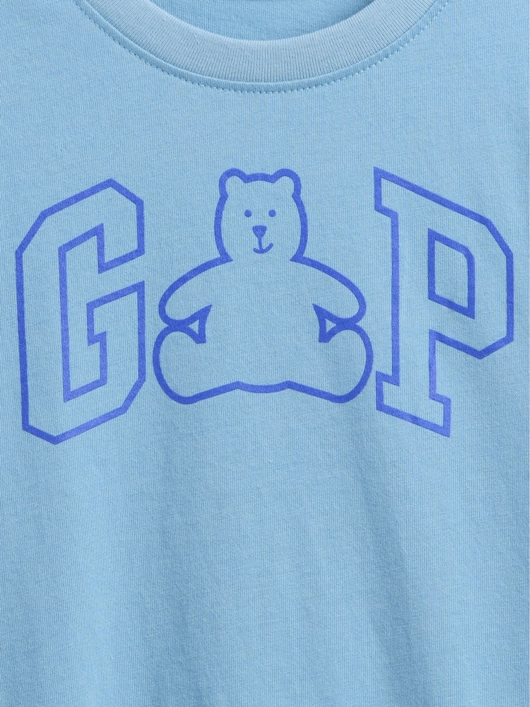 Gap Blue Logo Crew Neck Short Sleeve T-Shirt (6mths-5yrs) (6mths-5yrs) - Image 3 of 3 Gap Blue Logo Crew Neck Short Sleeve T-Shirt (6mths-5yrs) (6mths-5yrs) - Image 3 of 3