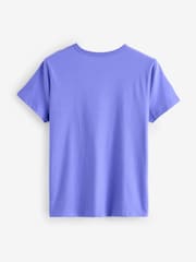 Gap Purple Crew Neck Favourite Cotton Short Sleeve T-Shirt - Image 2 of 4
