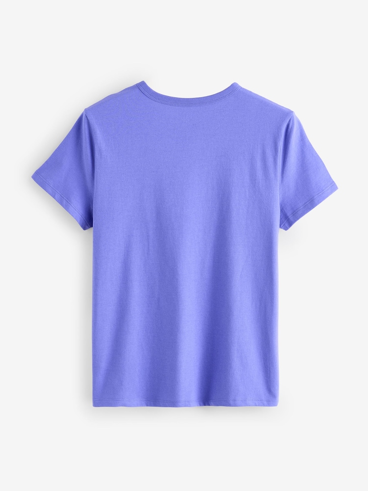 Gap Purple Crew Neck Favourite Cotton Short Sleeve T-Shirt - Image 2 of 4