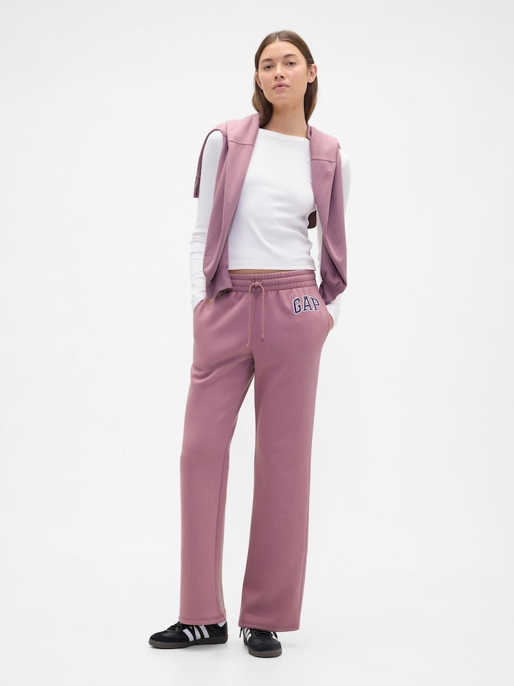 Gap Purple Logo Straight Joggers - Image 2 of 5 Gap Purple Logo Straight Joggers - Image 2 of 5